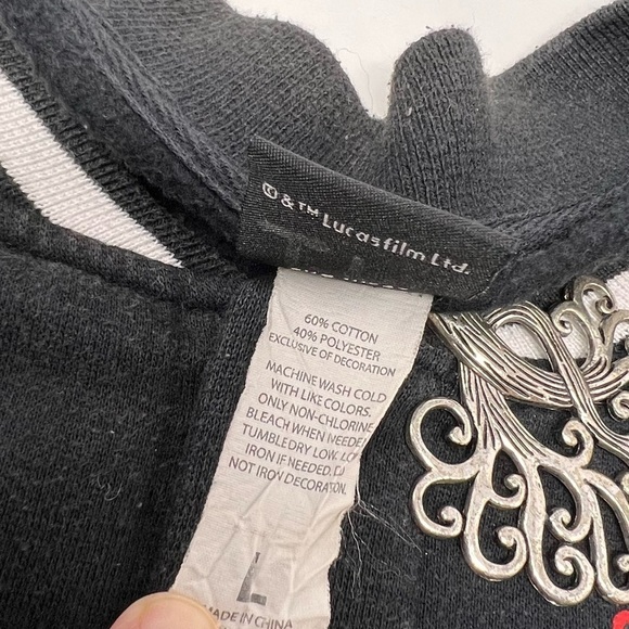 Star Wars Darth Vader Varsity Bomber Jacket Youth Size L Lightsaber Dark Side - Picture 6 of 12